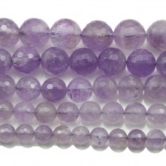 Clear Amethyst Faceted Round 12mm x 2pcs 