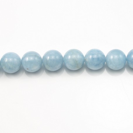 Aquamarine Round 10mm x 2 perles