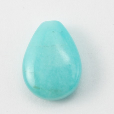 Jade colored Bleu Flat Teardrop  12*16mm X 1pc