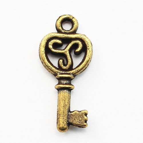 Charm key bronce 21mm x 2pcs