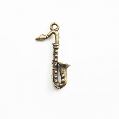 Breloque saxophone bronze 25mm x 2pc