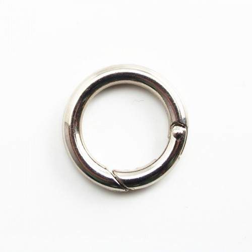 Round Clasp for long necklace silver tone 25*20mm x 1pc