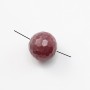 ruby Faceted Round 9mm x 1 bead