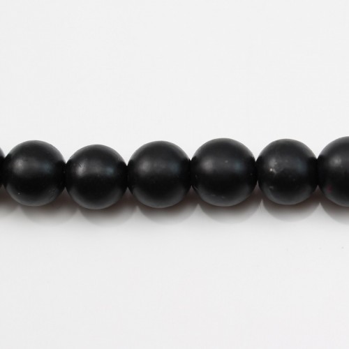 Onyx black matt, round, 6mm x 40cm