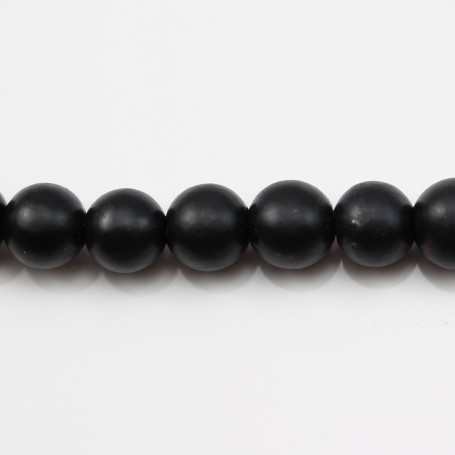 Onyx noir matte, ronde, 6mm x 40cm