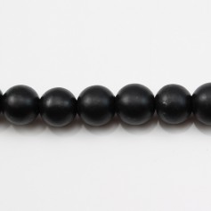 Onyx noir matte, ronde, 10mm x 40cm