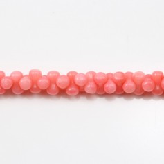 Sea bamboo, pink shade, bone, 3x6mm x 40cm