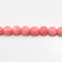 Colored Orange Faceted Round Sea Bamboo 8mm x 40cm 