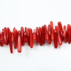 Seebambus, rot gefärbt, Barockrohr, 20mm x 39cm