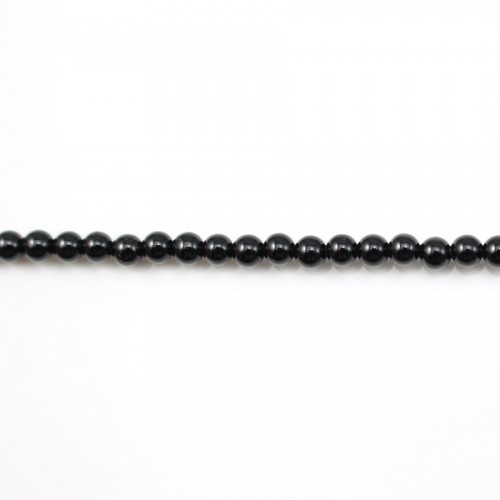 Onyx noir, ronde, 3mm x 40cm