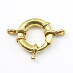 Spring ring clasp in raw brass 21mm x 1pc