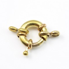 Spring ring clasp in raw brass 17mm x 1pc