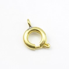 Spring ring clasp in raw brass 7mm x 10pcs