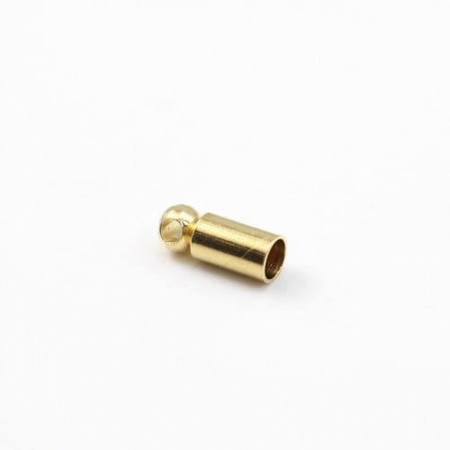 Tips for cordon of 4mm in raw brass x100pcs