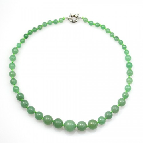 6-14 mm Naturel Facette Multicolore Jade Pierres Précieuses Perles Collier 18"