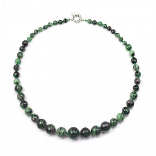 Ruby-zoisite necklace