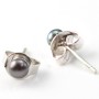 Earring silver 925 freshwater pearl 3mm x 2pcs 