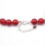 Simple Tinted Red Bamboo Sea Necklace