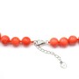Simple Necklace Sea Bamboo Colored Orange 11mm
