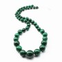 necklace round subdued malachite green
