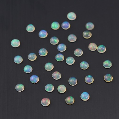 Cabochon opal ethiopian round 3.5mm -3.8mm x 1pc