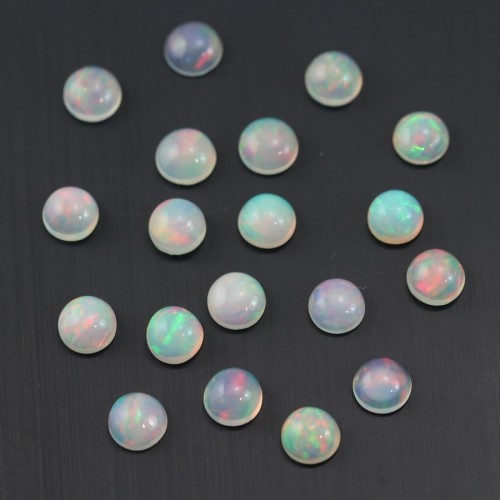 Cabochon opal ethiopian round 6mm x 1pc