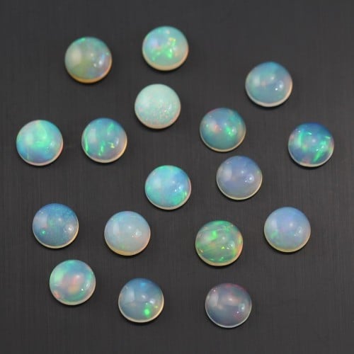 Cabochon opal ethiopian round 7mm x 1pc