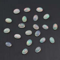 Cabochon opal ethiopian round 4x6mm x 1pc