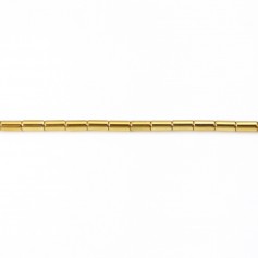 Tubo de ouro hematita 2x4mm x 10pcs