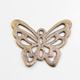 Butterfly Filigreed bronze tone 25x30mm x 1pc