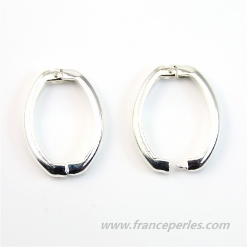 clasp for long necklace silver tone 25*20mm x 1pc