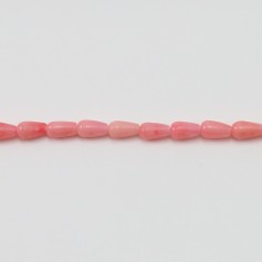 Seebambus, rosa gefärbt, Tropfen, 2x6mm x 40cm