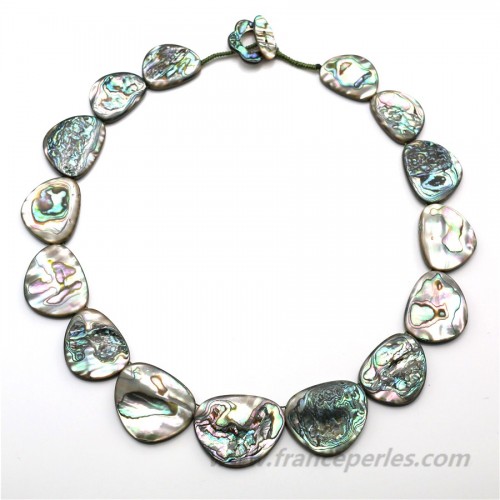 Simple gray baroque pearl necklace