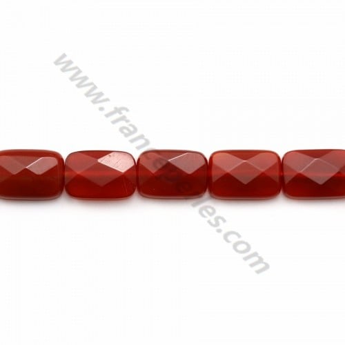Red agate rounded square 8mm x 40cm