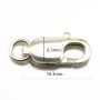 925 silver oval lobster clasp 20x9mm x 1pc