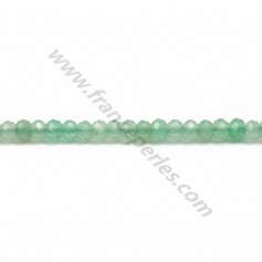 Aventurine green, in the shape of a faceted roundel, 2 * 3mm x 20pcs
