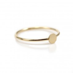 Ring in gold filled with tray for 4mm cabochon x 1pc