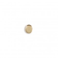 Oval gold filled setting for 6*8mm cabochon x 1pc