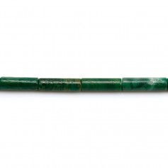 Verdite de jade em forma de tubo 4x13mm x 39cm