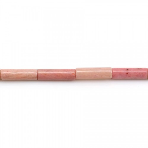 Tubo rosa di rodonite 4x13mm x 6pz