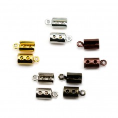Metal end cap, for 4mm cord and lace x 20pcs