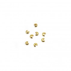 Metal knot cover, 4mm, in golden color x 50pcs