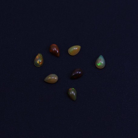 Cabochon opale ethiopian goutte 4x6mm x 1pc
