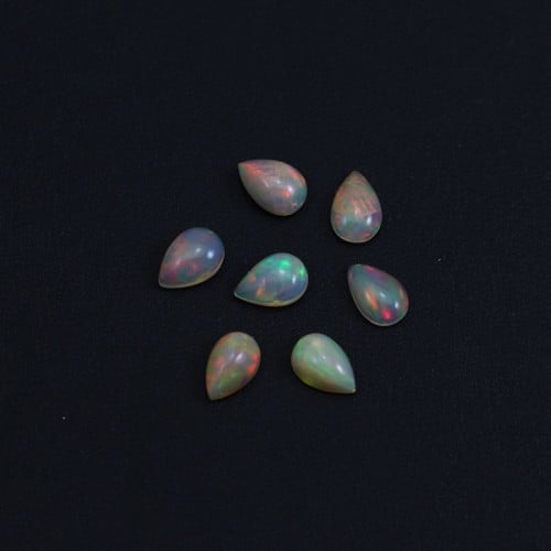 Ethiopian opal cabochon, in the shape of a drop 6x9mm x 1pc