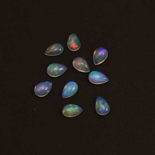 Ethiopian opal cabochon, in the shape of a drop 6x9mm x 1pc