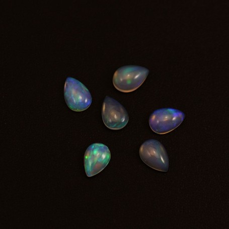 Cabochon opale ethiopian goutte 7x10mm x 1pc