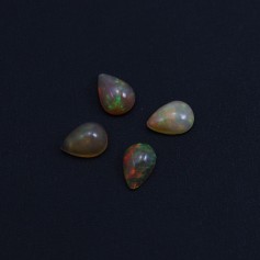 Cabochon opale éthiopienne, goutte 8x11mm x 1pc