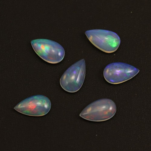 Ethiopian opal cabochon, in the shape of a drop 9x15mm x 1pc