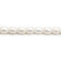Perles d'eau Douce Blanc ovale 10-11mm x 40cm