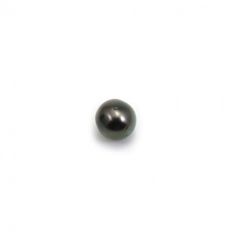 Perle de culture de Tahiti de forme ronde semi percée 7-8mm x 1pc